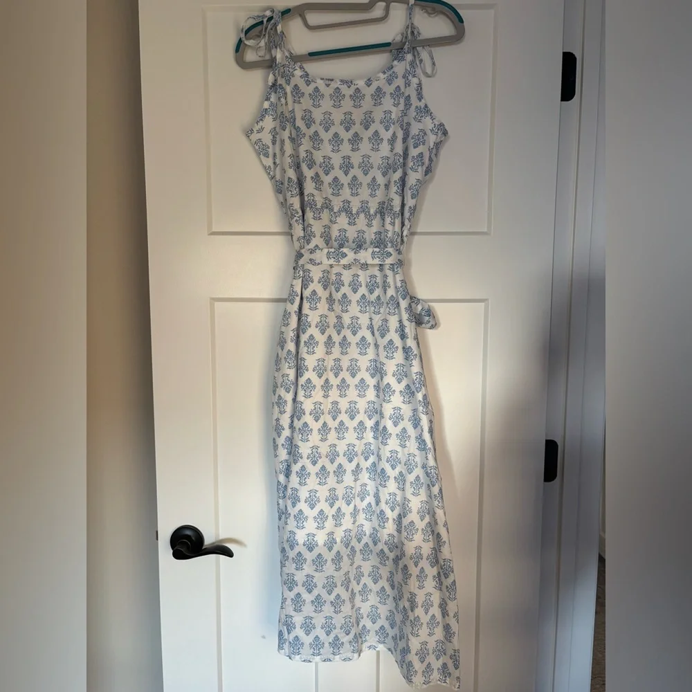 Blue and White‎ Midi Dress